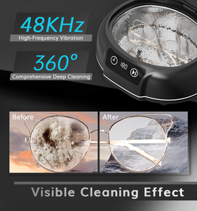 Nuevo limpiador de joyería ultrasónico eléctrico de 700ml, potente limpiador de gafas para dentadura postiza de 48KHz para coche al aire libre, certificado <span class=keywords><strong>CE</strong></span> RoHS FCC para - Product Image 4