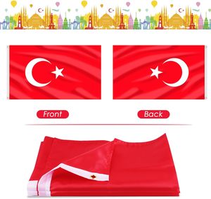<span class=keywords><strong>Bandera</strong></span> de país grande, <span class=keywords><strong>estrella</strong></span> de <span class=keywords><strong>Luna</strong></span> Blanca <span class=keywords><strong>Roja</strong></span>, <span class=keywords><strong>bandera</strong></span> nacional de Turquía, 3x5 pies, 90x150cm, pancarta de poliéster, Impresión de doble cara, <span class=keywords><strong>bandera</strong></span> turca - Product Image 3