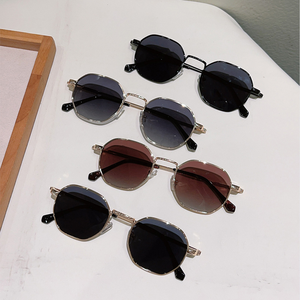Lunettes de soleil polarisées polygonales en métal UV400 avec monture en alliage rétro 2026 et logo personnalisé pour hommes et femmes - Product Image 2