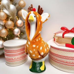 Conjunto de Disfraces de Navidad de Alce a Ganso, de 23 Pulgadas, de Poliéster, Estilo Europeo-Americano, Adorno Navideño para Jardín/Patio - Product Image 1