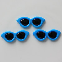 Cabochons en résine Kawaii de 42 mm, forme lunettes de soleil, à dos plat, breloques pour slime, accessoires pour loisirs créatifs DIY