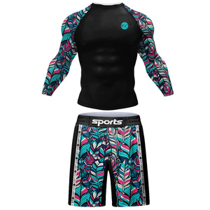 MMA Quần Áo Người Đàn Ông Nén Bộ New MMA Đấm Bốc Jiu Jitsu T-Shirt + Quần Chặt Chẽ Tập Thể Dục Thể Hình Rashguard Thể Thao Phù Hợp Với - Product Image 4