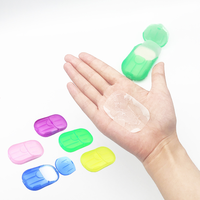 Boîte de savon en feuilles de plastique, conteneur de papier moussant pour lavage des mains, boîtes jetables de voyage