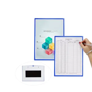 مخصص إطار لينة PVC A4 البلاستيك المغناطيسي حافظة مستندات ل جدار لصق حافظة مستندات مباشرة كتابة مجلد ملفات