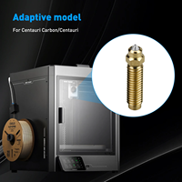 Untuk Elegoo Centauri kuningan bimallic Nozzle 0.2/0.4/0.6/0.8mm Hotend nozel untuk Centauri karbon 3D Printer suku cadang pengganti