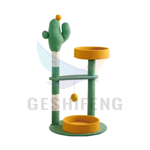 2024 Wholesale New Eco-Friendly Cactus Shape <strong>Cat</strong> <strong>Climbing</strong> Tree Carton Packing <strong>Cat</strong> Scratching Sleeping House <strong>Frame</strong> - Product Image 5