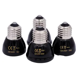 E27 Pet Heating lamp Mini Infrared Ceramic Emitter Heat Bulb Pets Turtle Heating Light Box Warmer Light Bulbs