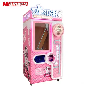 Penjualan pabrik mesin pembuat es krim otomatis sepenuhnya pintar dalam ruangan mesin penjual es krim untuk mal belanja
