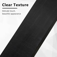 Ebony Wood Fretboard DIY Making Fingerboard Replacement Ideal for Electric Bass Guitar Stringed Instrument Black