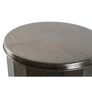 Set di 2 Tavolini Laterali in Metallo 42X42X52 con Piano Dorato - Product Image 4