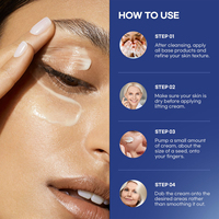 Crème de lifting instantané pour le visage au peptide en marque privée, 30 ml, pour femmes, raffermissant et resserrant la peau du visage et des yeux, anti-rides, soin de la peau coréen