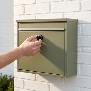 Boîtes aux lettres de bureau étanches pour l'extérieur Boîte aux lettres debout à clé en métal avec style <span class=keywords><strong>vintage</strong></span> sécurisée pour une utilisation en appartement - Product Image 2