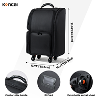 Valise de Barbier Professionnelle en Nylon Certifiée FSC, Vente en Gros Usine, Fermeture Éclair Durable pour Sacs de Maquillage et Cosmétiques en PVC Séparés