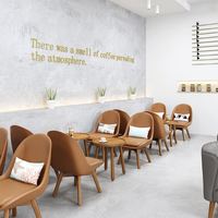 Ensemble de restaurant de style moderne, chaises en bois massif et tables de café pour usage commercial dans les hôtels et restaurants.