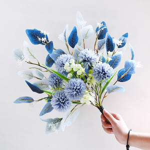 Arrangement de <span class=keywords><strong>fleurs</strong></span> artificielles en soie pour la décoration intérieure du salon, de la salle à manger, art floral esthétique, bouquet avec vase - Product Image 5