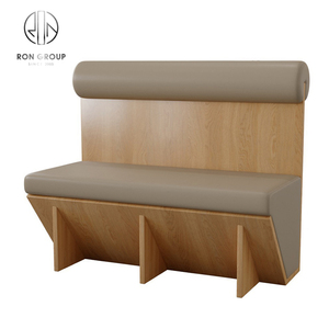 Restaurante cafetería redonda de madera café muebles conjunto Banco sofá cabina asiento mesa y silla - Product Image 5