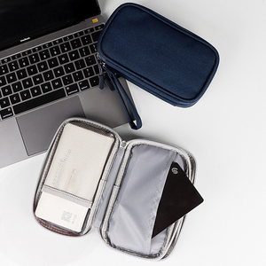 Organisateur de câbles, accessoires de voyage, sac de rangement pour batterie externe/chargeur/câbles/souris sans fil - Nylon + polyester, étui de transport et de rangement - Product Image 4