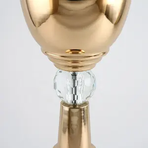 Свадебный высокий цветок шар, Круглый живот, золотой цвет, вазы, универсальные Свадебные металлические трубы, Центральная ваза для свадьбы