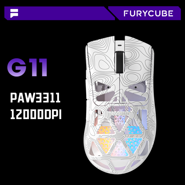 G11 Wireless Mouse 3-mode 22000dpi 1000hz 2.4GHz BT Light Weight Mice RGB PAW3311Office Gaming Mouse Custom PC Accessories Gift