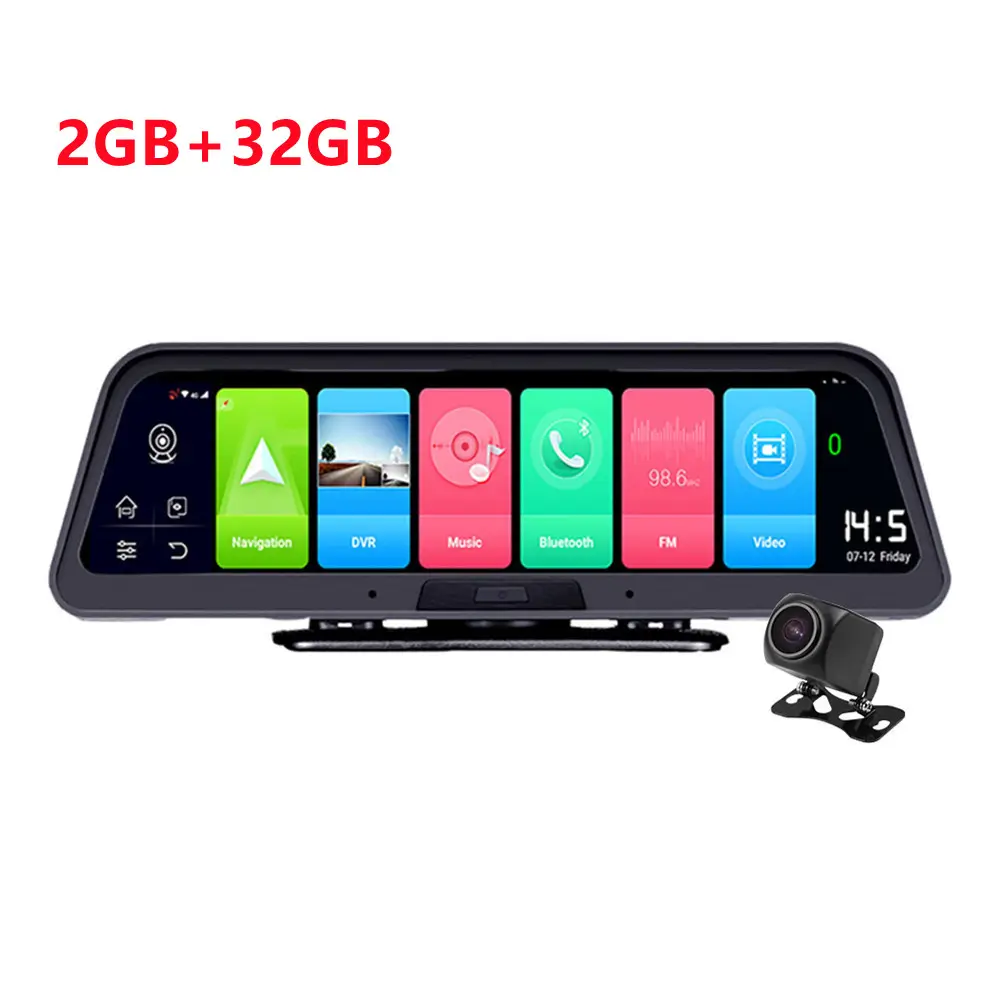 4G 10 Pollici Android 8.1 Cam Dash di Navigazione GPS 2G di RAM WiFi Macchina Fotografica Dell'automobile DVR FHD 1080P video Recorder ADAS 24 ORE di Parcheggio Monitor