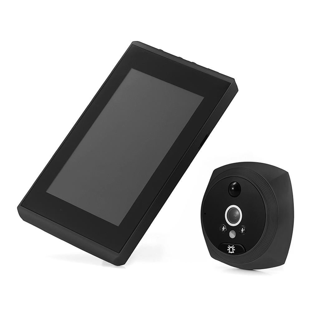 4.3 Inch Led Screen Cat Eye Security Smart Doorbell Peephole Ring Door Camera Motion Detection Function Visual Door Bell 