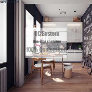 Moderne Petit Abattre Armoires De Cuisine avec Porte En Verre De Luxe Dropshippingpre Assemblé Kitchenette - Product Image 1