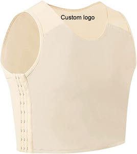 VK Trans Lesbian Chest Binder Top Size Plus Short Tank avec bande élastique solide Style quotidien Respirant Nylon Spandex - Product Image 3