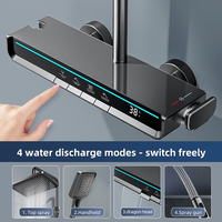 Meilleure vente en stock : Ensemble de douche thermostatique à touches piano, 4 modes, 4 sorties, jet doux, chromé – Le favori d'Europe et d'Amérique