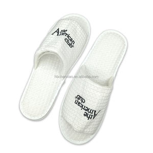OEM <span class=keywords><strong>MARRIOTT</strong></span> Hotel Waffle desechable zapatillas de algodón para hombres y mujeres zapatillas de interior - Product Image 4