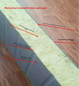 Panneaux sandwich en <span class=keywords><strong>laine</strong></span> <span class=keywords><strong>de</strong></span> roche insonorisants <span class=keywords><strong>45</strong></span> décibels efficaces Panneaux perforés en aluminium pour ateliers Acier - Product Image 4