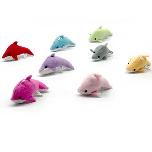 Hot selling Small dolphin plush toy cute dolphin doll activities small gifts small fish mobile phone pendant plush key chains