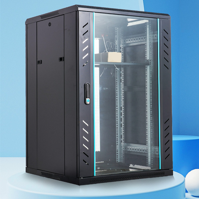 6U-42U Standard Server Rack Cabinet with Glass Door Cold-Rolled Steel Stock for Indoor Data Center Use 19/10 Inch