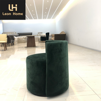 Chaise de luxe faite sur commande de conception sans fauteuil tapissé de forme ronde de tissu de jambe pour le salon