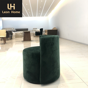 Chaise de luxe faite sur commande de conception <span class=keywords><strong>sans</strong></span> <span class=keywords><strong>fauteuil</strong></span> tapissé de forme ronde de tissu de jambe pour le salon - Product Image 3