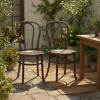 Chaise de restaurant et de café moderne en plastique PP imitation bois avec support renforcé, stable, durable, design en bois courbé, structure légère