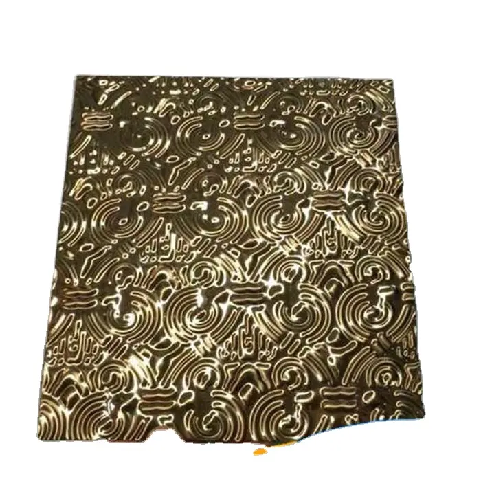 Fashion design 8k gold pvd plated 304 316L 430 stainless steel pvd gold plated 2mm thickness sheet