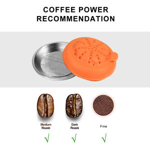 Icafilas — Capsules de café réutilisables pour didie à la grenouille, dosette rechargeable en acier inoxydable, avec couvercle, filtre crème - Product Image 2