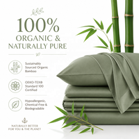 Drap-housse de luxe 100 % bambou 400 fils/cm² avec poches profondes de 16 pouces et élastique 360° – Linge de lit en bambou soyeux et doux pour lit Queen et King