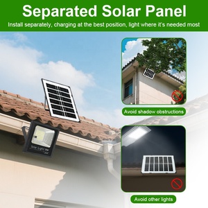 Focos de pared para exteriores Reflectores Solares Con Panel 10W 100W Luz solar Carga Luz de inundación LED 200W Exterior - Product Image 4