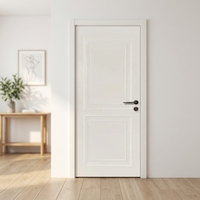Puerta de Madera Personalizada, Insonorizada, Resistente a la Humedad, Libre de Formaldehído, Ignífuga, Puerta Compuesta de Madera Sólida Lacada Simple