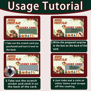 Carte de voeux à gratter de peinture de diamant de Noël-Cadeau de vacances de bricolage festif - Product Image 4