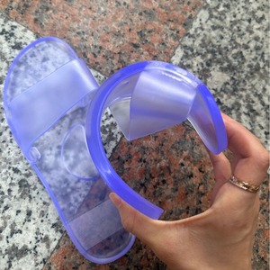 Sandales d'été grande taille pour <span class=keywords><strong>femme</strong></span> en gelée, à bout ouvert, imperméables, désodorisantes, à bride unique, pour la maison et l'extérieur, type claquettes - Product Image 4