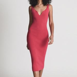 Nouvelle Arrivée Robe Moulante Vintage Sans Manches pour Femme, Élégante, en Spandex Rayé au Crochet, Sexy, Été, Fourniture ODM - Product Image 1