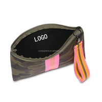 Pochette cosmétique pratique en néoprène avec fermeture éclair, organisez votre routine beauté, sac à pinceaux de maquillage chic, accessoire de voyage essentiel
