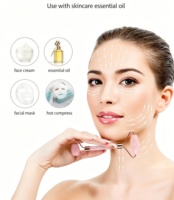 Rouleau de massage facial en jade naturel personnalisé avec logo OEM, lifting du visage, resserrement de la peau, anti-âge, drainage lymphatique, outil de beauté
