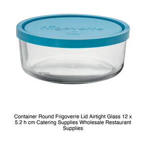 Frigoverre Round Glass Airtight <b>Container</b> Ø 12 cm H 5.2 cm, with Airtight Lid - Product Image 2