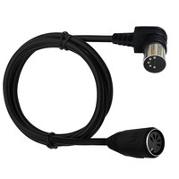 Câble MIDI DIN 5 broches mâle-femelle à 90 degrés, câble d'extension audio MIDI 5 broches DIN, adaptateur de câble DIN-5 broches M/F 0,5 m/1 m/1,5 m