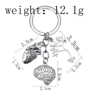 Porte-clés en forme de cellule nerveuse, cerveau et cœur, thème anatomie médicale, bijou pour sac de médecin et infirmière, <span class=keywords><strong>cadeau</strong></span> - Product Image 6