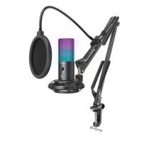 Microphone à condensateur FIFINE T669 PRO pour jeux vidéo, microphone professionnel pour diffusion en direct, microphone de studio pour enregistrement, microphone de bureau