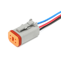 Connecteur adaptateur mâle 4 broches LIZONE Automotive DT04-4P-L012, faisceau de câblage, câble 18AWG, longueur 20 cm, personnalisable, ISO9001